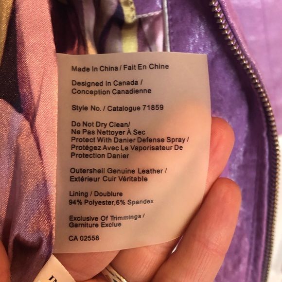 Danier Leather Purple Jacket Size XXXS - Picture 7 of 10